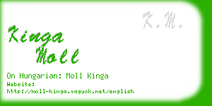 kinga moll business card